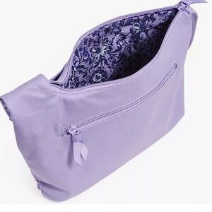 Vera Bradley Cotton Reimagine Crossbody Sling Purse Purple Purple 9 x 11…